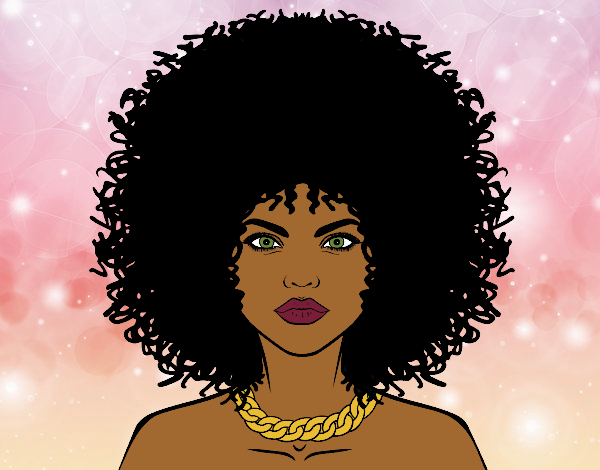 Dibujo Peinado afro pintado por JuliBanana