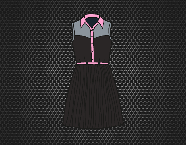 vestido tejano color negro