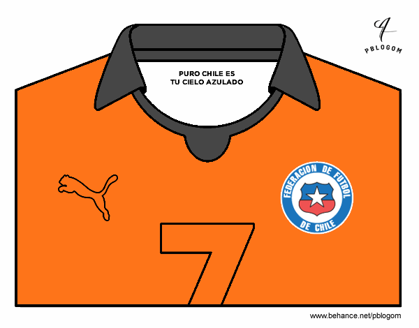 Camiseta del mundial de fútbol 2014 de Chile