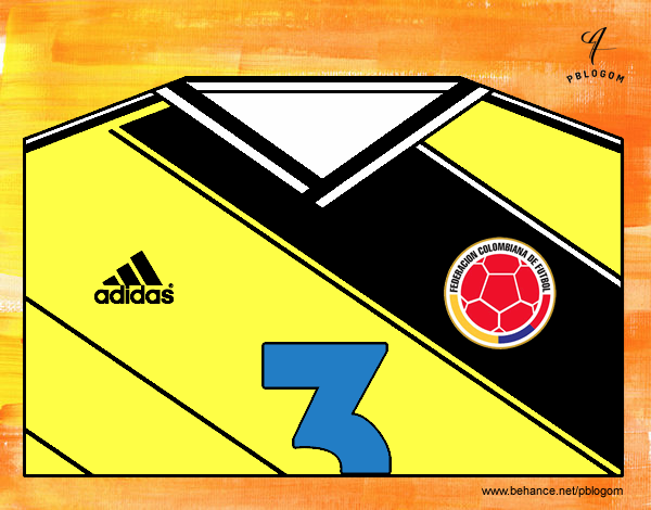 Camiseta del mundial de fútbol 2014 de Colombia