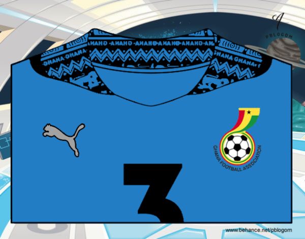 Camiseta del mundial de fútbol 2014 de Ghana