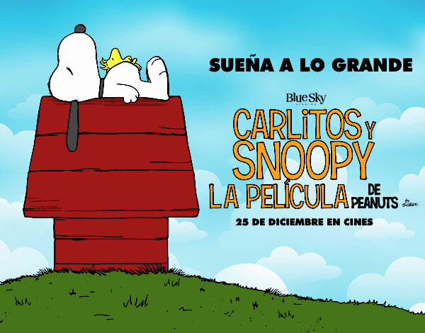 Dibujo Carlitos y Snoopy la pelicula de peanuts pintado por CAMILITAM