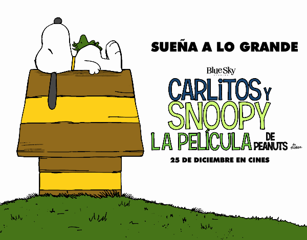 Dibujo Carlitos y Snoopy la pelicula de peanuts pintado por CAMILITAM