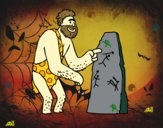 Dibujo Hombre prehistórico con pinturas rupestres pintado por YovannyA