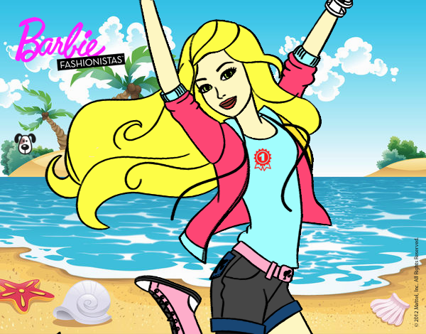 barbie en la playa