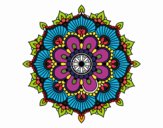 Dibujo Mandala destello floral pintado por junaeta