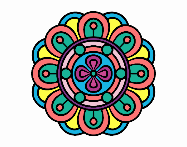 Dibujo Mandala flor creativa pintado por befree
