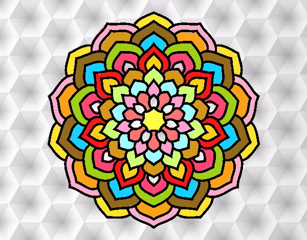 Dibujo Mandala pétalos de flor pintado por JuliBanana