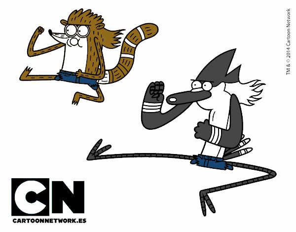 Mordecai y Rigby karatekas