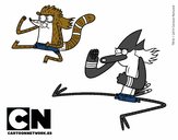 Mordecai y Rigby karatekas