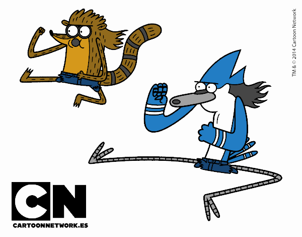 Mordecai y Rigby karatekas