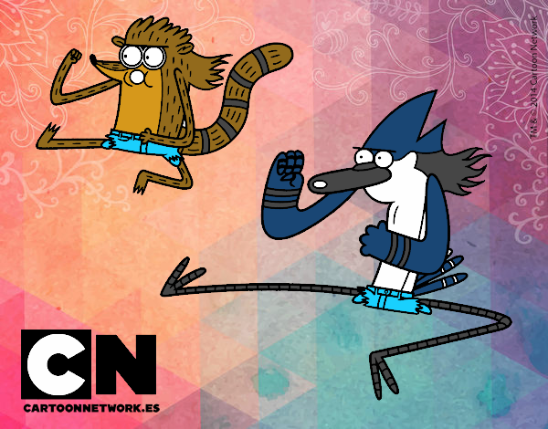 Mordecai y Rigby karatekas