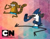 Mordecai y Rigby karatekas