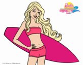 Barbie con tabla de surf