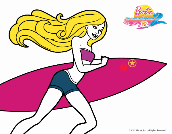 Barbie corre al agua