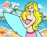 Barbie va a surfear