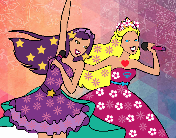 la princesas y la estrella de pop al estilo de cielo