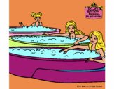 Barbie y sus amigas en el jacuzzi