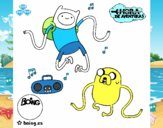 Finn y Jake escuchando música