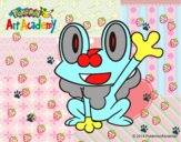 Froakie saludando