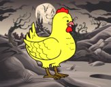 Gallina de una granja