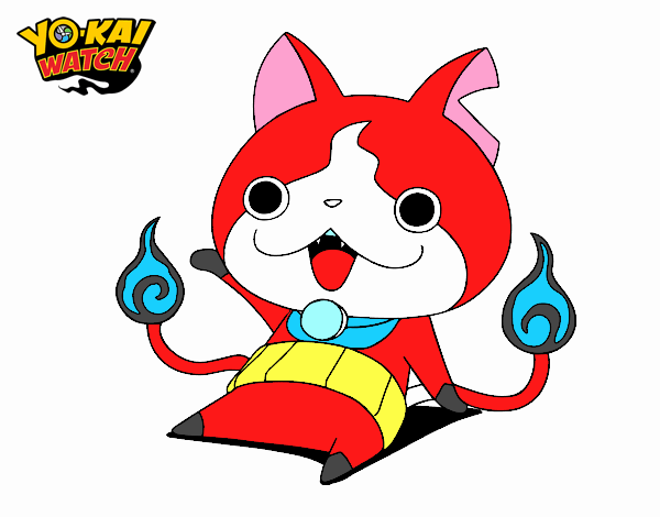 Jibanyan saludando