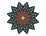 Dibujo Mandala estrella pintado por bandin