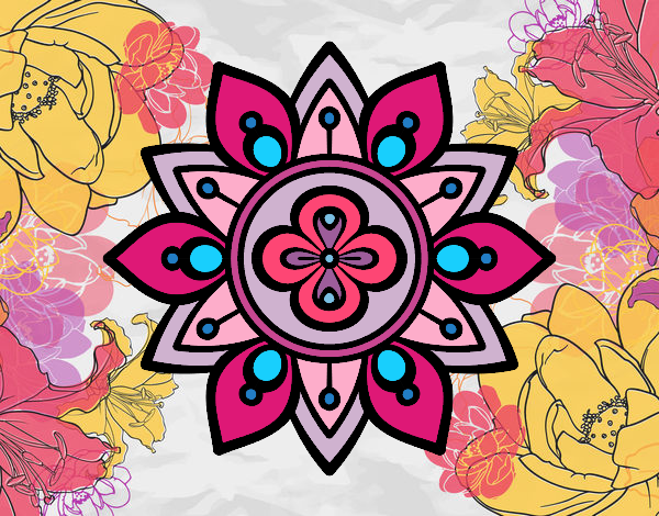 Dibujo Mandala flor de loto pintado por CeceDrake
