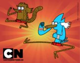 Mordecai y Rigby karatekas