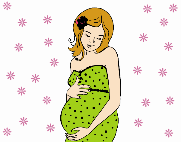 Dibujo de Mama embarazada feliz pintado por en  el día 31-07-17  a las 16:52:08. Imprime, pinta o colorea tus propios dibujos!
