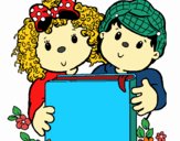 Niños con libros