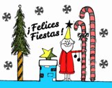 Postal Felices Fiestas