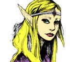 Dibujo Princesa elfo pintado por Wolfpower