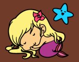 Sirenita chibi durmiendo