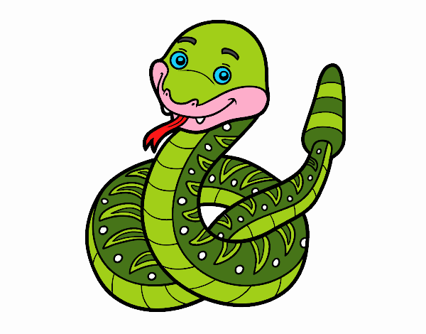 Una serpiente de cascabel