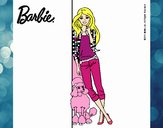 Barbie con cazadora de cuadros