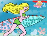 Barbie corre al agua