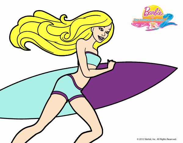 Barbie corre al agua