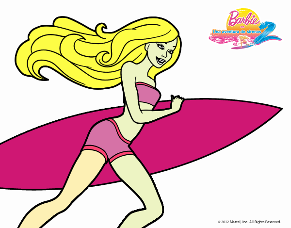 Barbie corre al agua