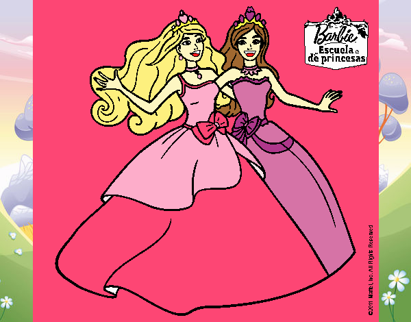 Barbie y su amiga súper felices