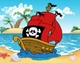 Dibujo Barco de piratas pintado por elwaht