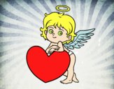 Cupido y un corazón