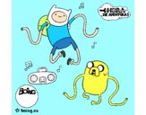 Finn y Jake escuchando música