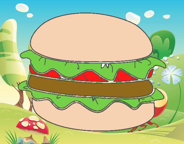 Hamburguesa con lechuga