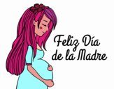 Mamá embarazada en el día de la madre