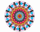 Dibujo Mandala flor con círculos pintado por emilili