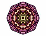 Dibujo Mandala para la relajación mental pintado por bonfi