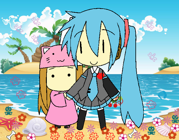 Miku y Kasane Chibi