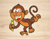 Dibujo Mono capuchino pintado por MariaMc