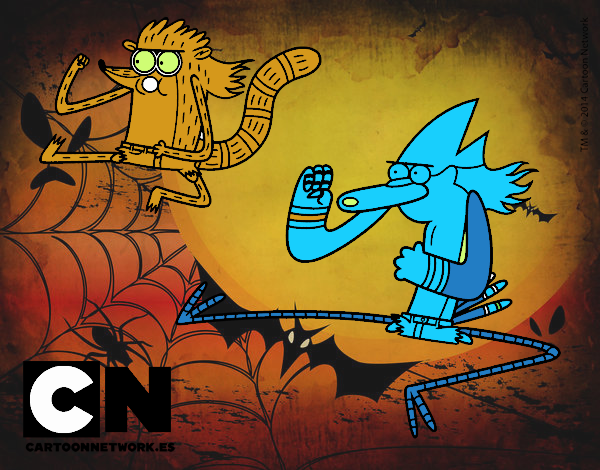 Mordecai y Rigby karatekas